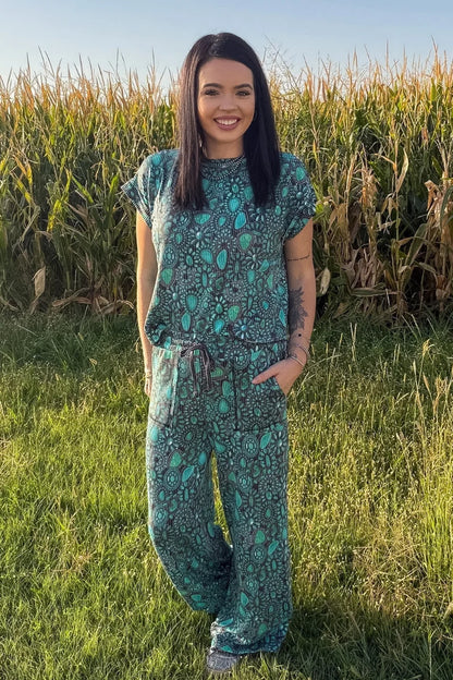 Cowgirl Turquoise Cluster Top