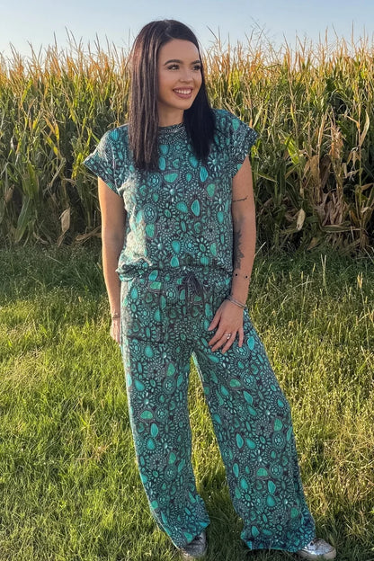 Cowgirl Turquoise Cluster Top