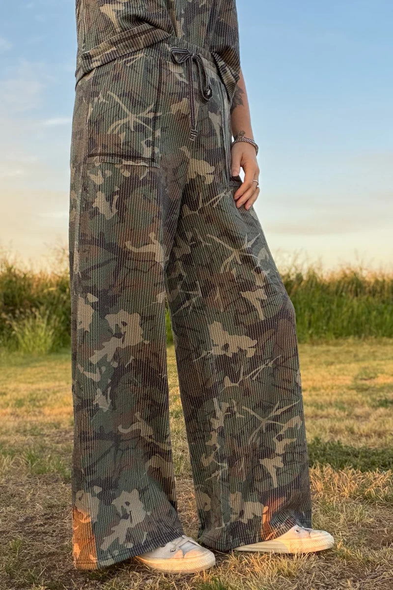 Canyon Camo Ribbed Pants