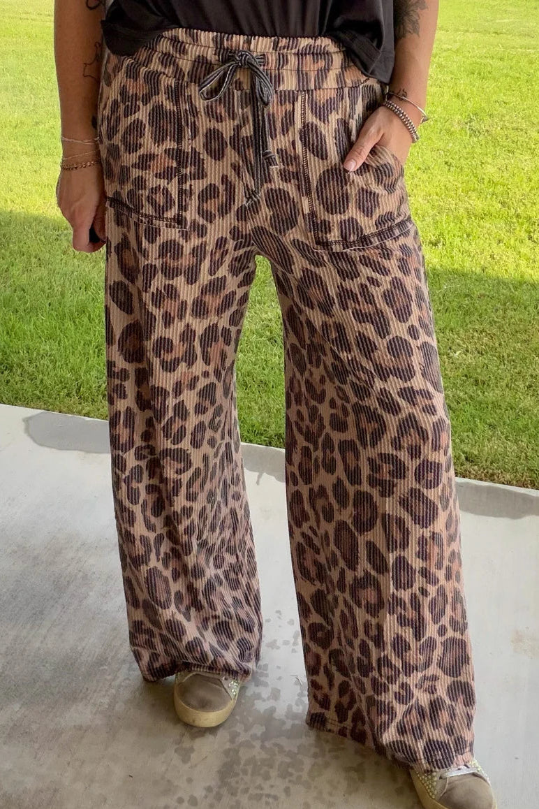 leopard cozy pants for sale