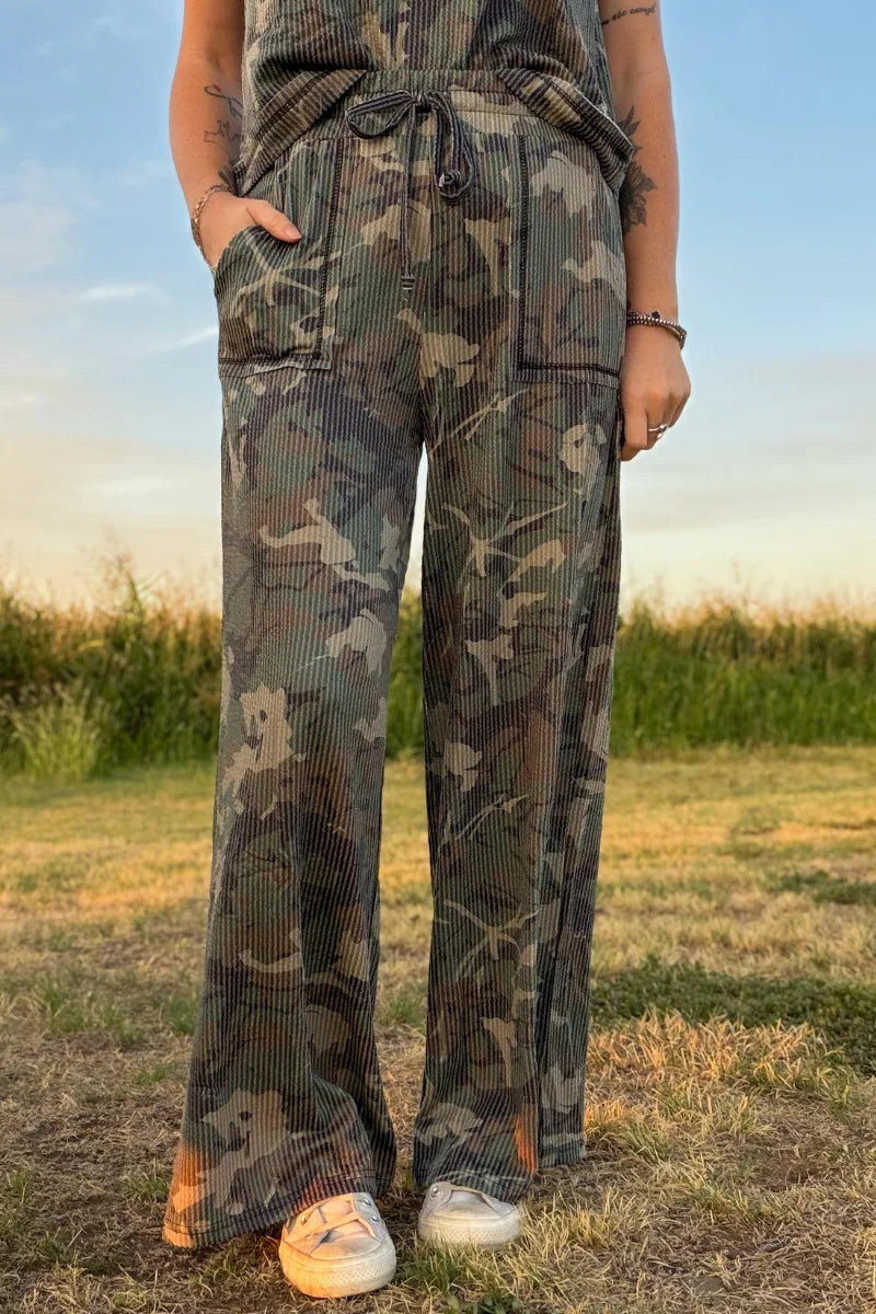 Canyon Camo Ribbed Pants