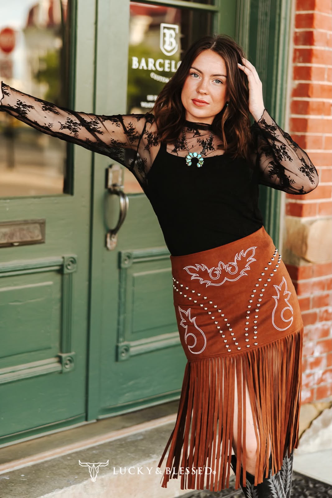 NFR Floral Lace Mesh Top