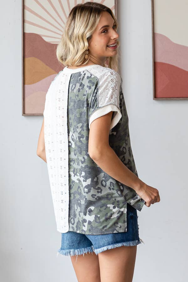 Camo Lace Calgary Top