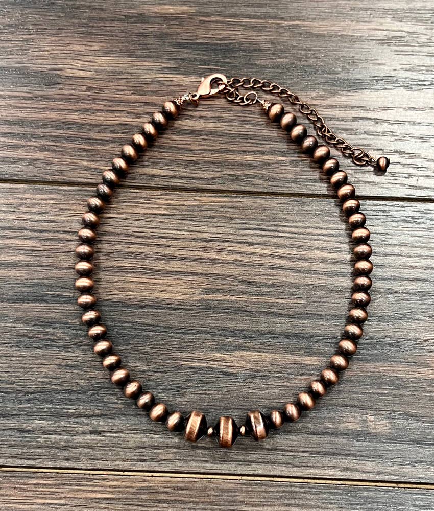 16" Rondelle Western Pearl Bead Necklace
