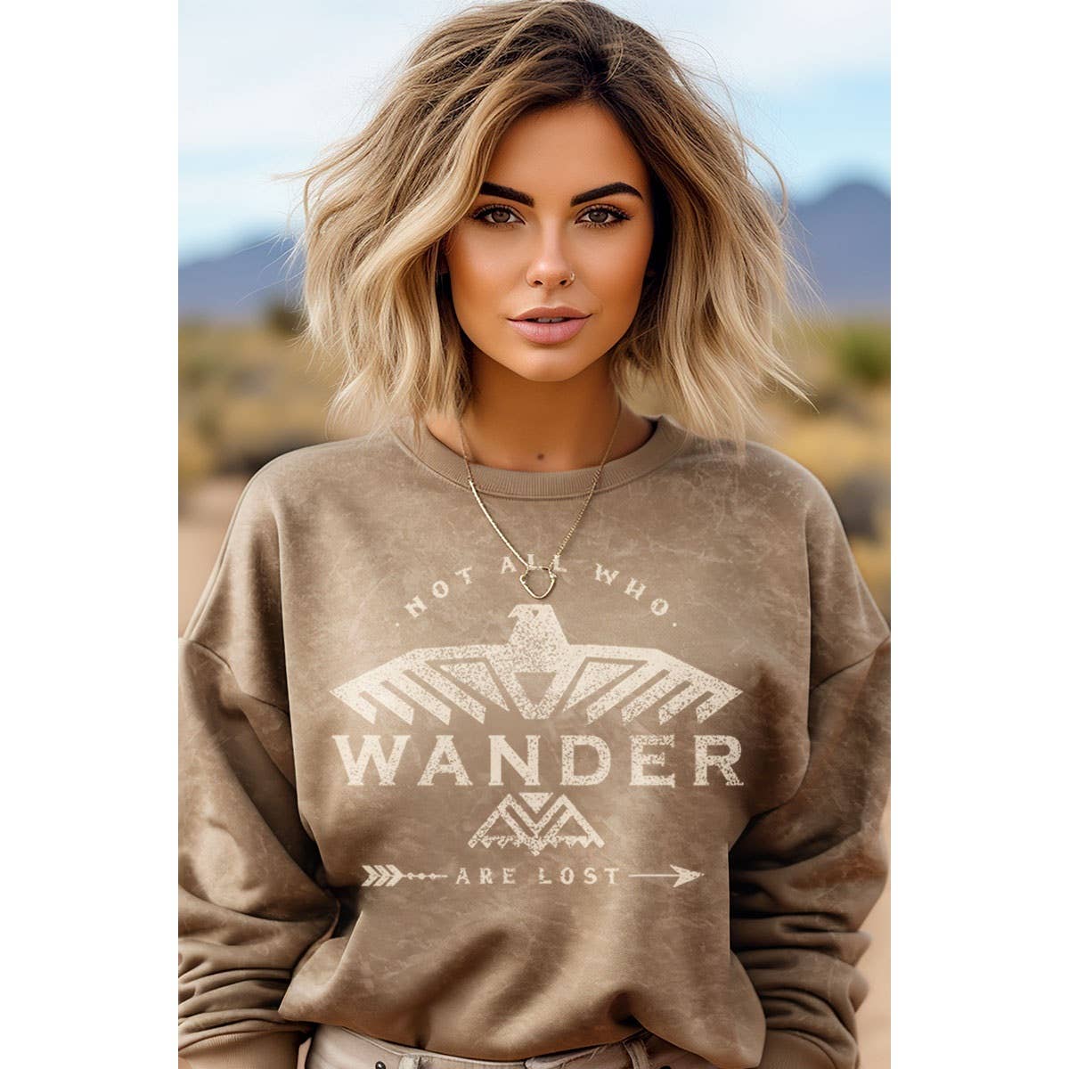 NOT ALL WANDER MINERAL SWEATWHIRT