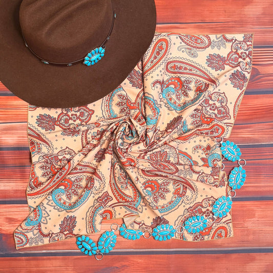 Paisley Print Wild Rag 28x28