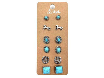 6 Pc. Western Earring Sets