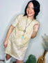 Adventuresome Beige Tie Dye T-Shirt Dress - Roaming Gypsy Boutique