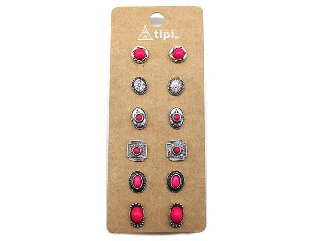 6 Pc. Western Earring Sets