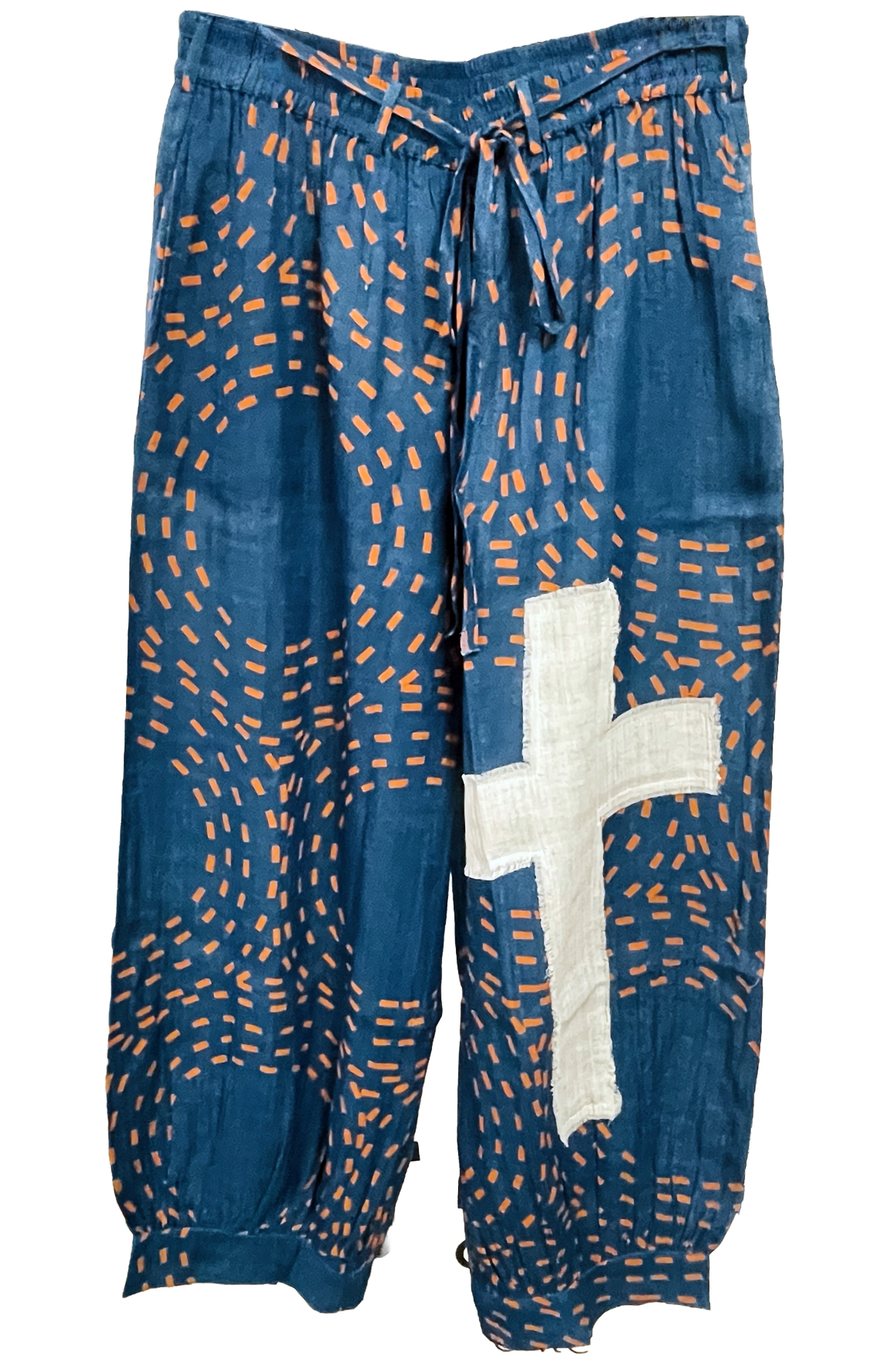 Boho Cross Linen Pants
