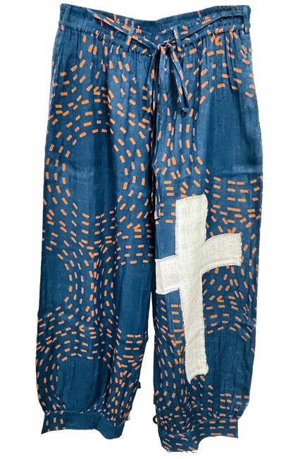 Boho Cross Linen Pants