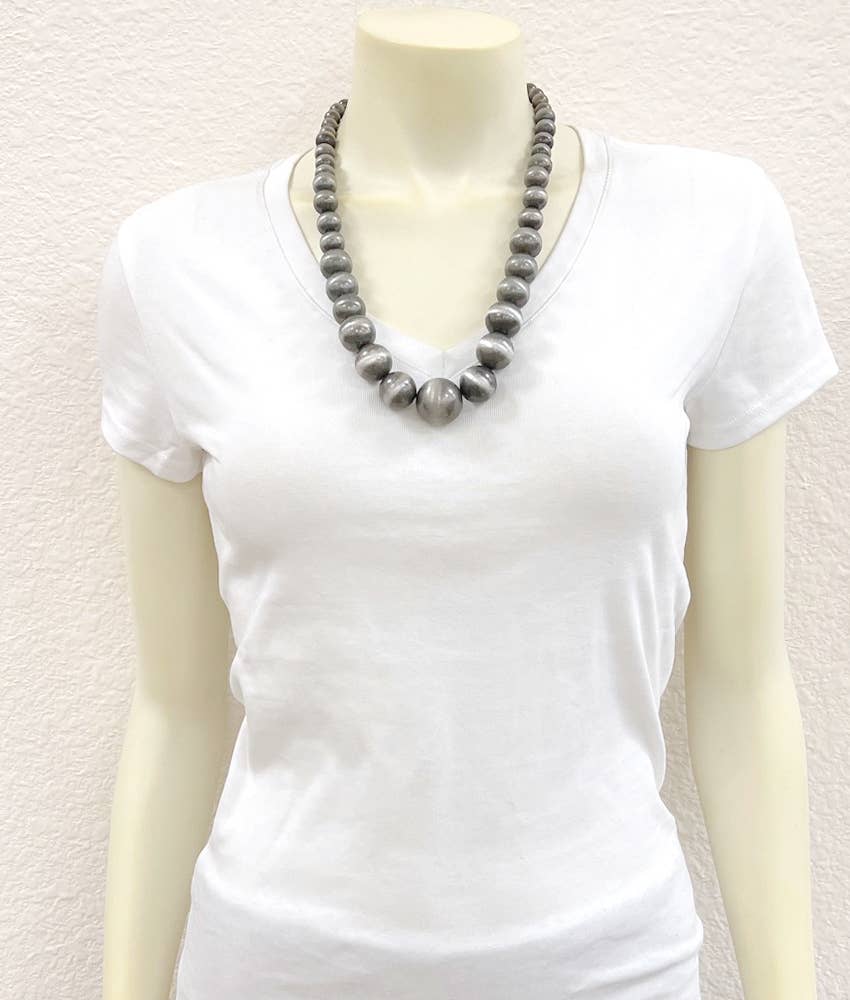 Alpha XL Navajo Bead Necklace - Roaming Gypsy Boutique
