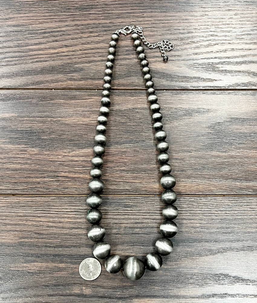 Alpha XL Navajo Bead Necklace - Roaming Gypsy Boutique