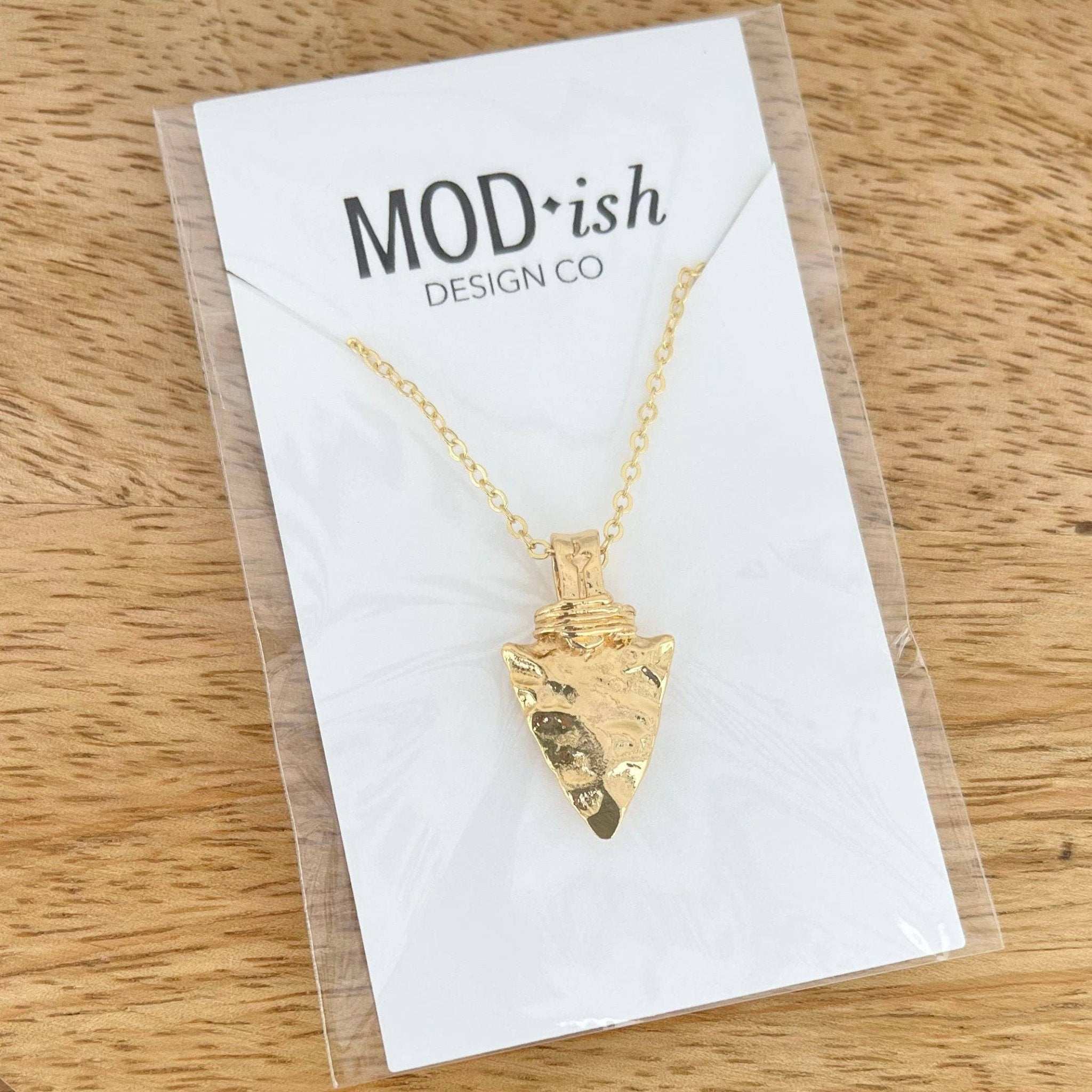 Arrowhead Necklace - Gold - Roaming Gypsy Boutique