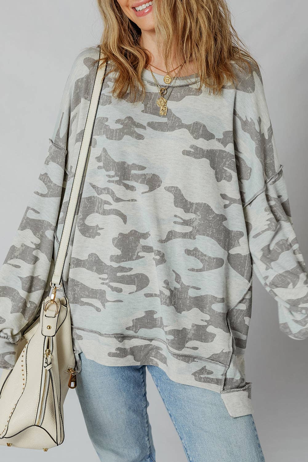 Camo Reverse Seam Sweatshirt