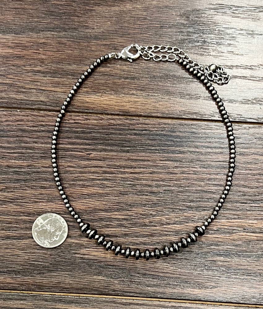 Rondelle Polish Navajo Bead Necklace