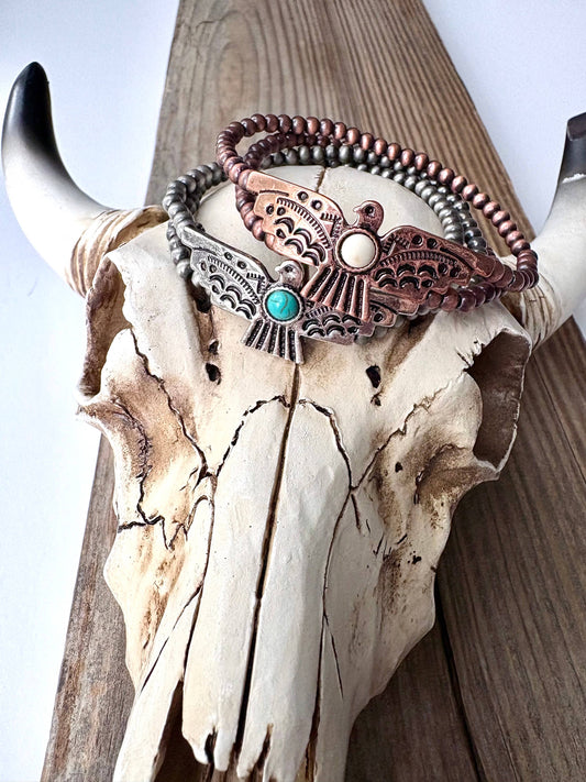 Western Thunderbird Western Pearl Stretch Bracelet