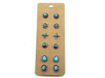 6 Pc. Western Earring Sets
