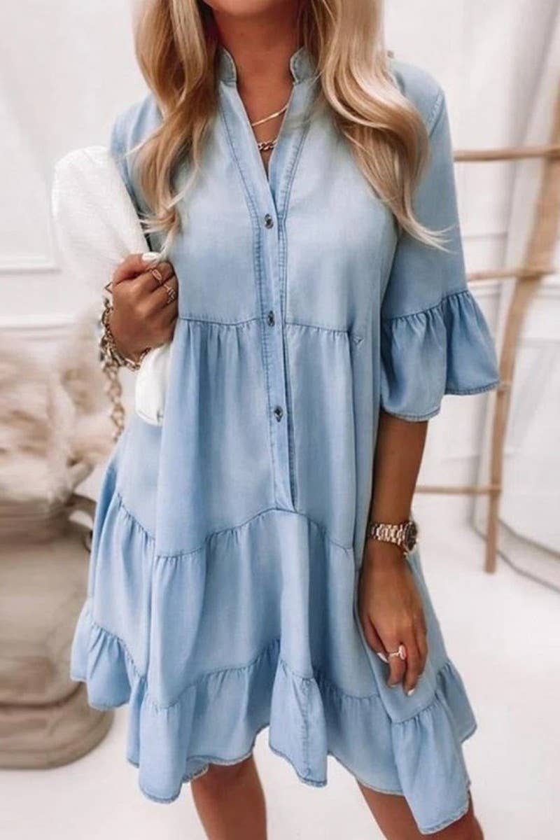 Denim for Dolly Tiered Dress
