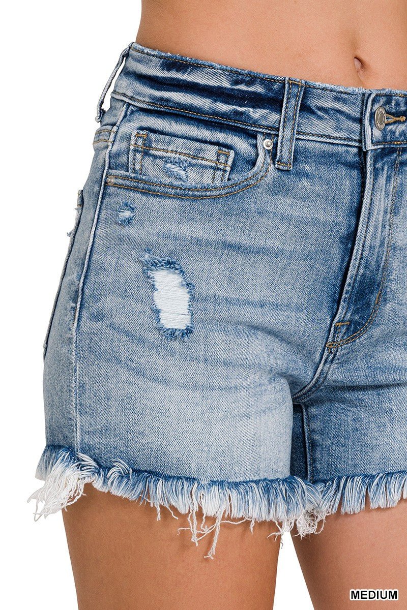 Backroads Fray Shorts - Roaming Gypsy Boutique