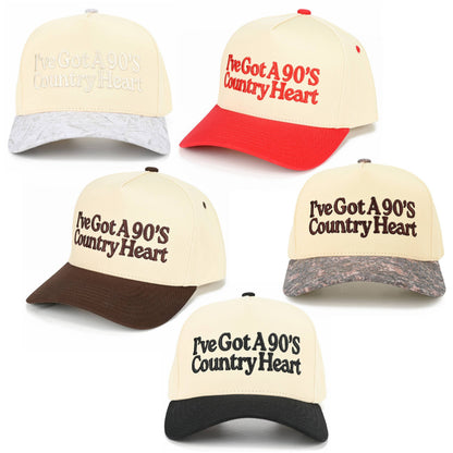 I've Got a 90's Country Heart Canvas Trucker Hat