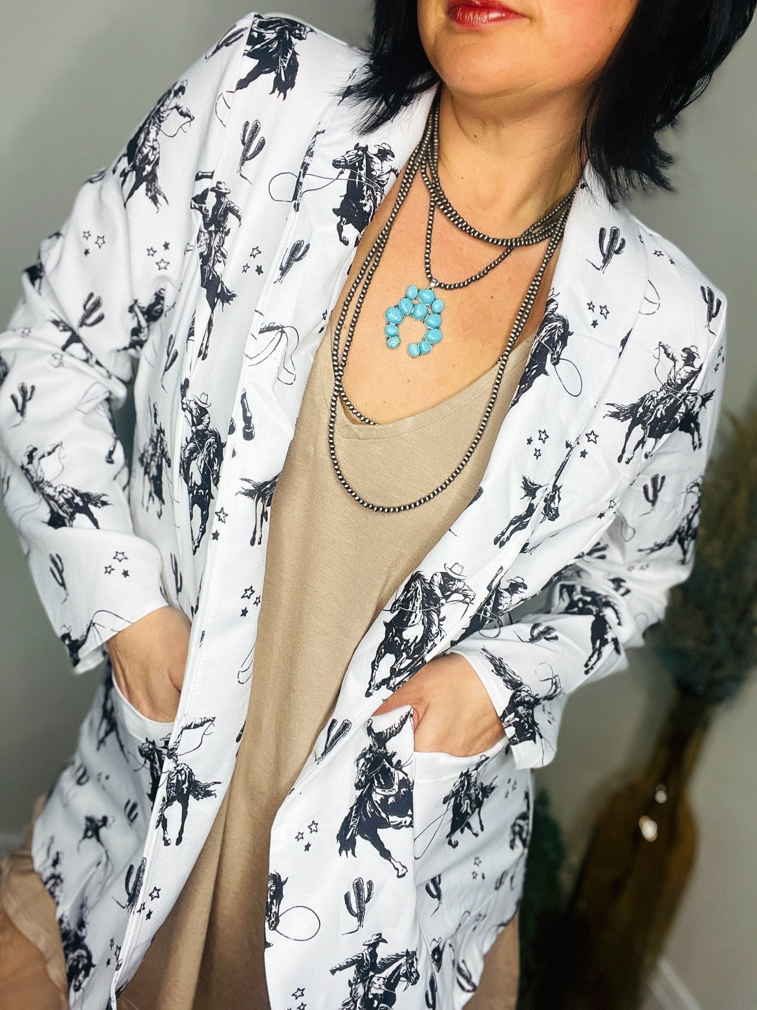 Bandit Print Blazer - Roaming Gypsy Boutique