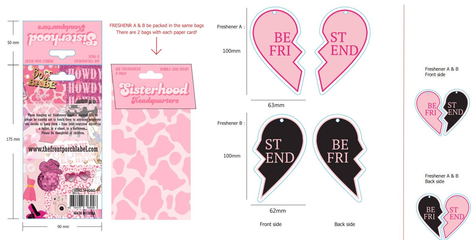 Best Friends Air Freshener - Roaming Gypsy Boutique