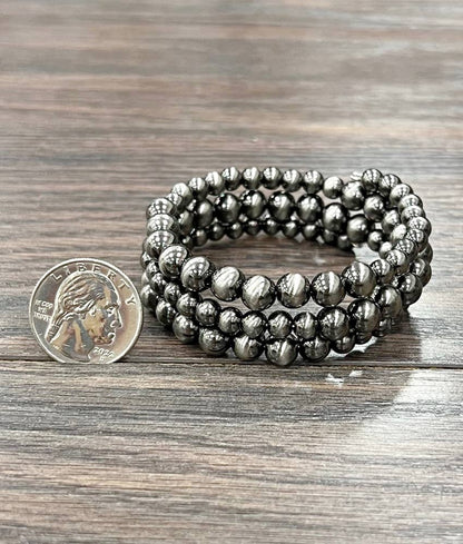 Polished Western Bead Wrap Bracelet