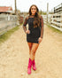 Black Widow Pearl Party Dress - Roaming Gypsy Boutique