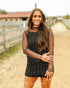 Black Widow Pearl Party Dress - Roaming Gypsy Boutique