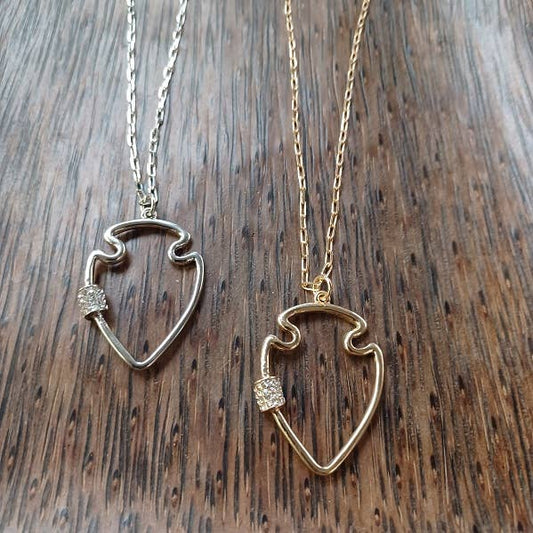 Bling Arrowhead Necklace - Roaming Gypsy Boutique