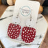 Boho Dangle: White & Red Spots - Roaming Gypsy Boutique