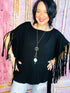Boho Darlin Fringe Top - Black - Roaming Gypsy Boutique