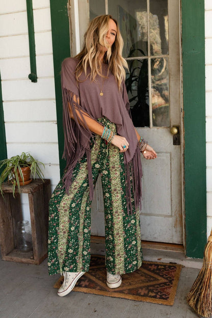Boho Darlin Fringe Top - Mocha - Roaming Gypsy Boutique
