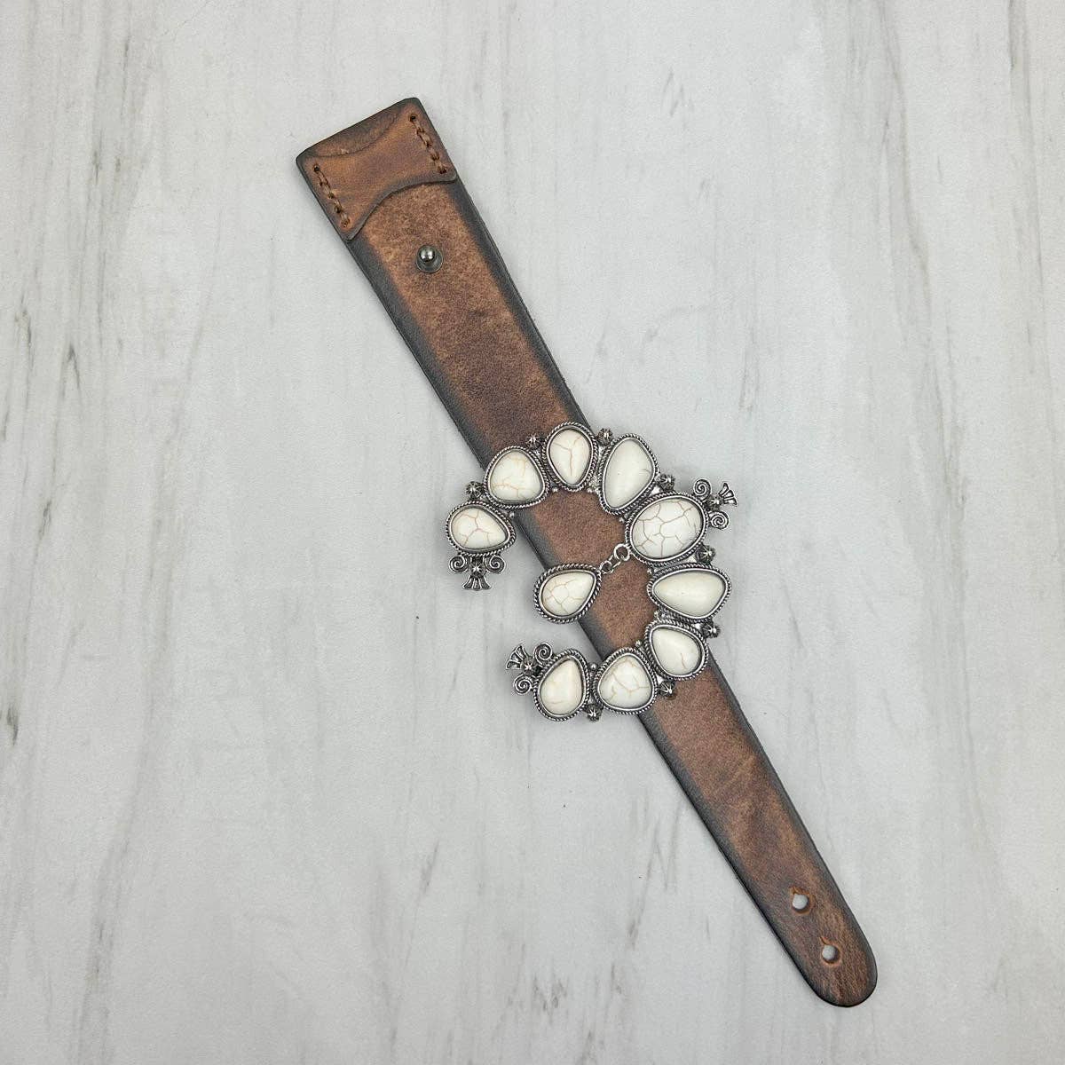 Boho Squash Leather Bracelet - Roaming Gypsy Boutique