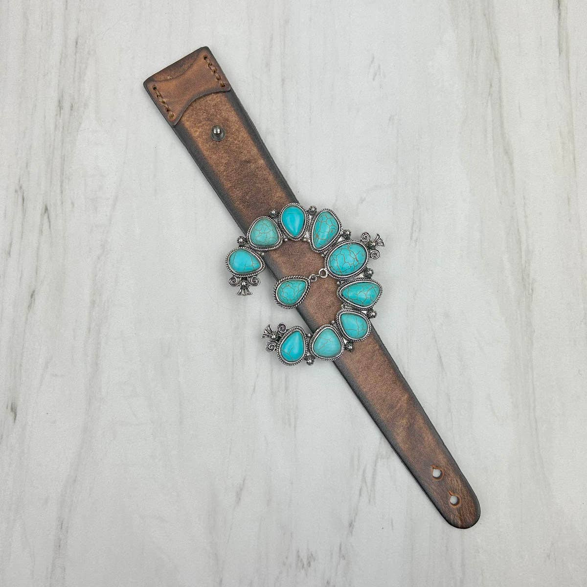 Boho Squash Leather Bracelet - Roaming Gypsy Boutique