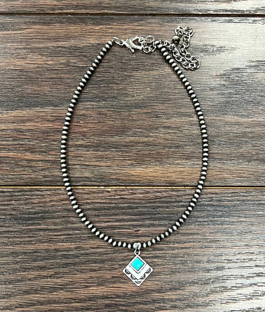 Boho Stamped Navajo Necklace - Roaming Gypsy Boutique