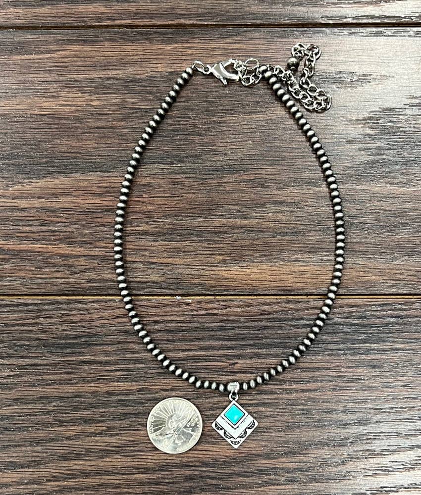 Boho Stamped Navajo Necklace - Roaming Gypsy Boutique