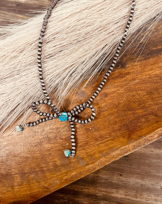 Bows & Gemstones Necklace - Roaming Gypsy Boutique