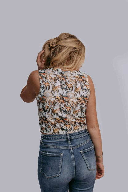 Buckaroo Bliss Tie Vest - Roaming Gypsy Boutique