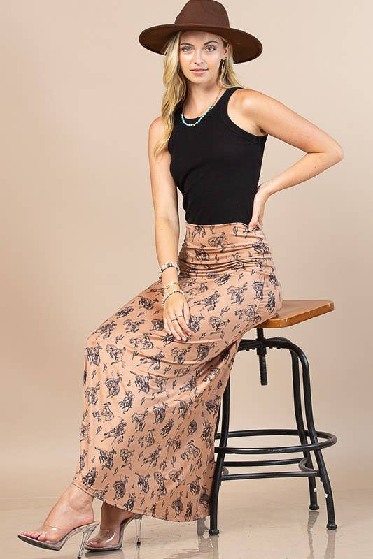 Buckin Wild Maxi Skirt - Roaming Gypsy Boutique