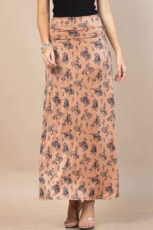 Buckin Wild Maxi Skirt - Roaming Gypsy Boutique