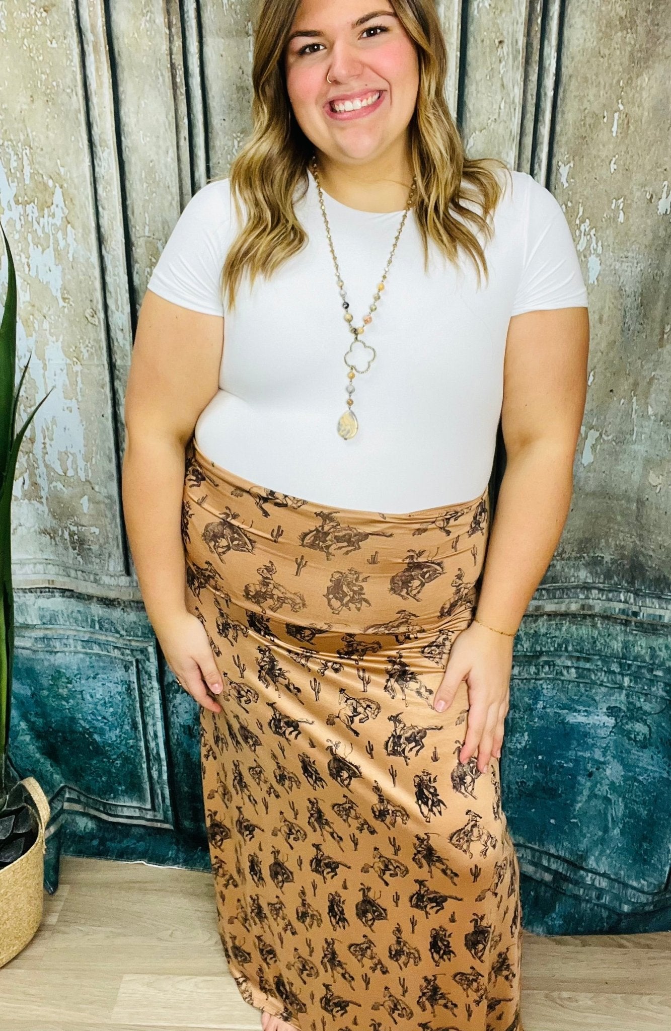 Buckin Wild Maxi Skirt - Roaming Gypsy Boutique