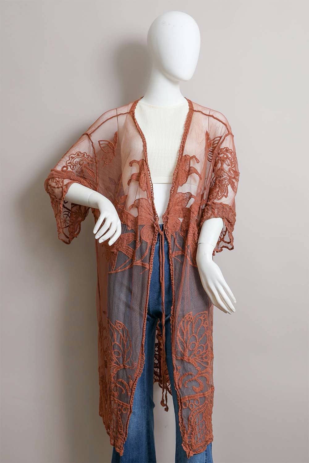 Butterfly Lace Kimono - Roaming Gypsy Boutique