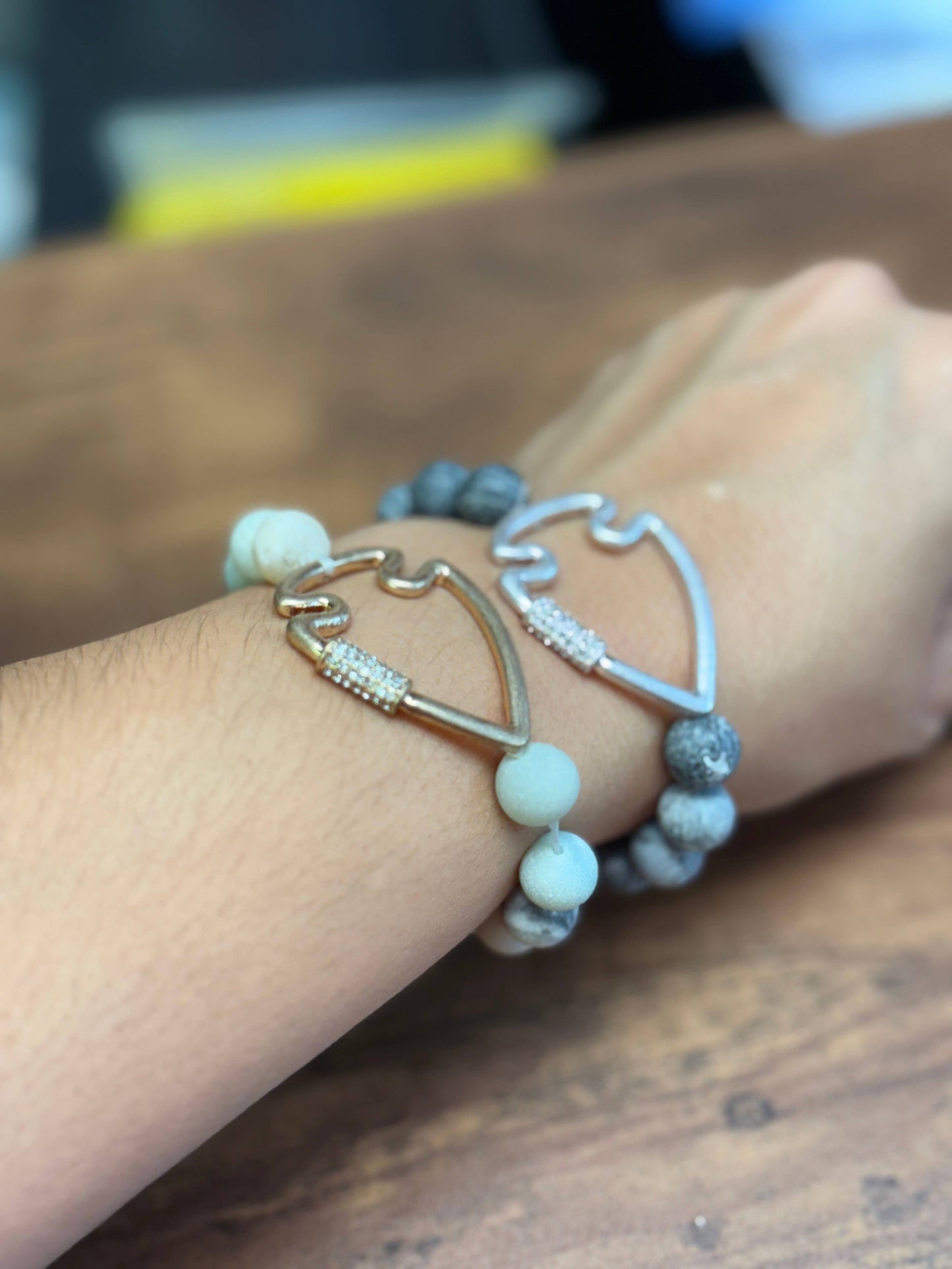 Bling Arrowhead Chunky Stone Stretch Bracelet