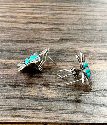 Floral Turquoise Earrings