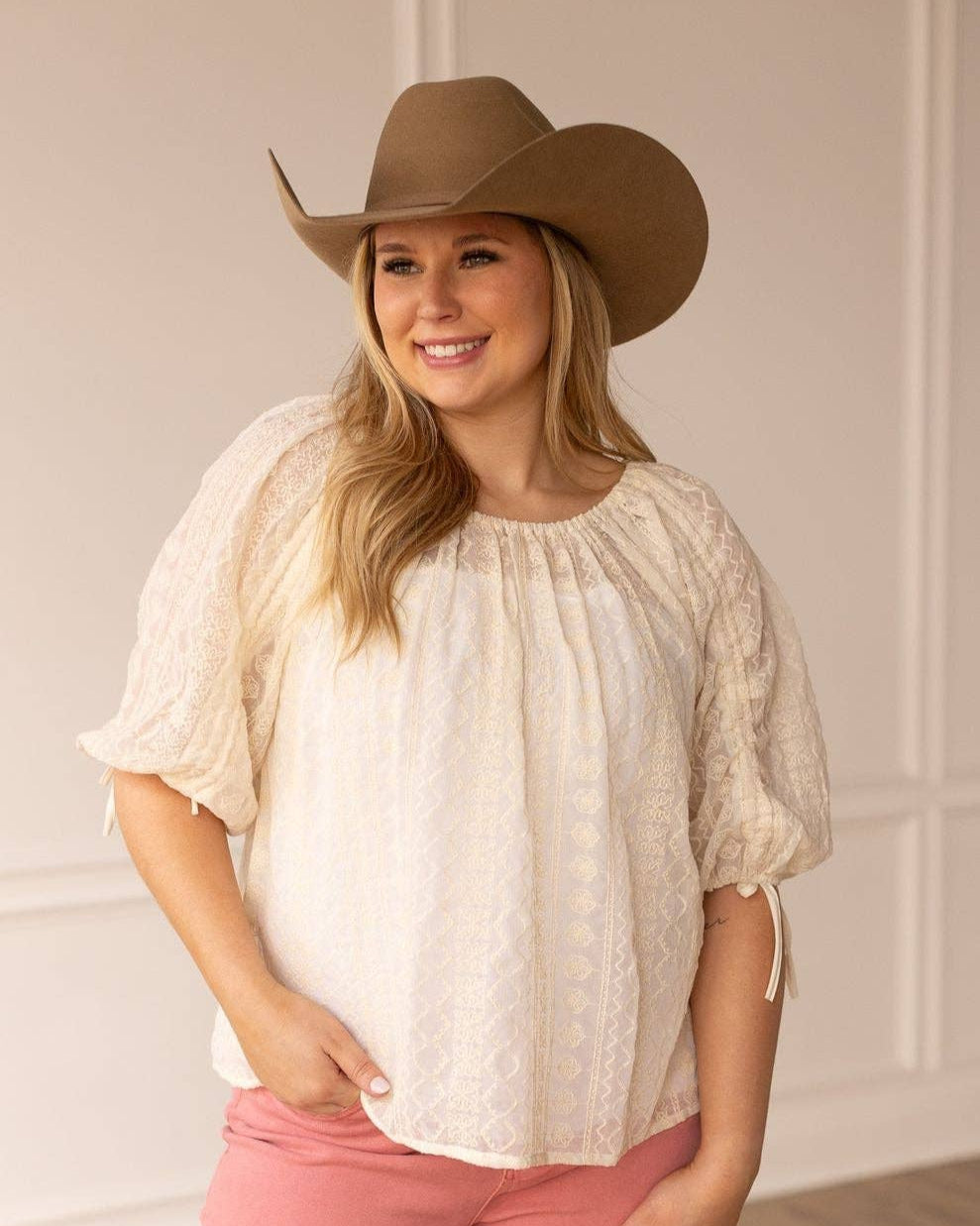 Plus Size Linen Boho Blouse Shirt