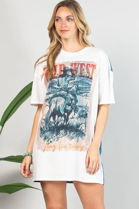 Western Plains T-Shirt Dress