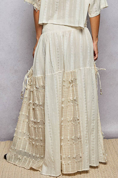 Boho Shell Ruffle Pants