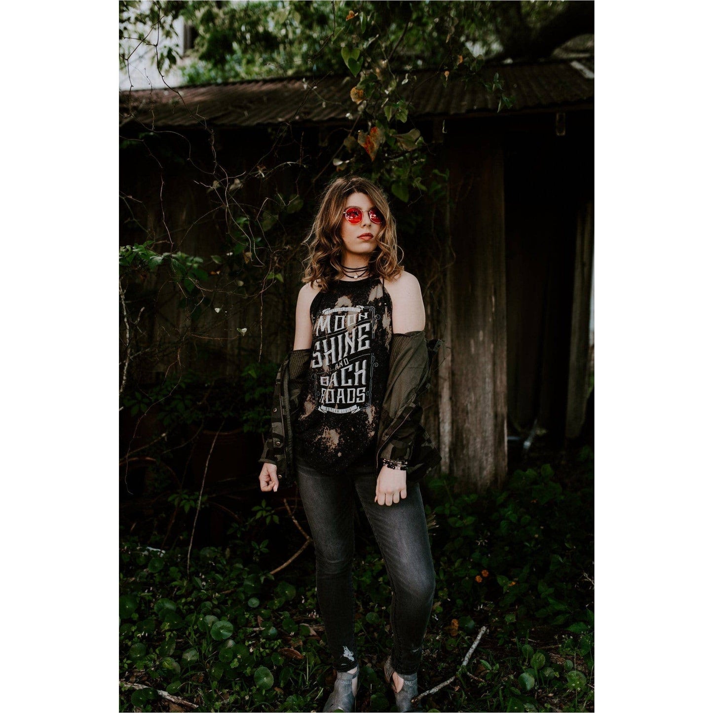 Moonshine and Backroads Bleached Tank